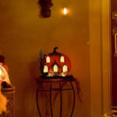 Lulu Home Halloween Tabletop Decoration, Wooden Lighted Pumpkin House Decoration Ornaments, Battery Operated Halloween Sign Indoor Fireplace Desk Kitchen Table Ornament, 9 x 9 x 2.1 INCH by CozyNest Decor