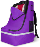 Car Seat Travel Bag for Airplane,Infant Seat Travel Bag with Shoulder Strap,Padded Car Seats Backpack with Reflective Stripes,Large Carseat Carrier Bag Travel Car Seat Cover,Purple by TinyTreasures Baby Boutique