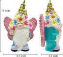 BAYN Garden Gnome Statues Outdoor Decor, Solar Powered Outdoor Gnome with Butterfly Wing Decorative Yard Garden Lights Art Gifts with 11 Warm White LEDs by CozyNest Decor