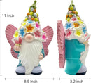BAYN Garden Gnome Statues Outdoor Decor, Solar Powered Outdoor Gnome with Butterfly Wing Decorative Yard Garden Lights Art Gifts with 11 Warm White LEDs by GreenHaven Gardens