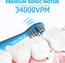 Kids Sonic Electric Toothbrush, Rechargeable Smart Toothbrush for Children Toothbrush for Toddlers Boys Girls Age 3-12 with 30s Reminder, 2 Mins Timer, 6 Modes, 6 Brush Heads, Wall-Mounted Holder by TinyTreasures Baby Boutique