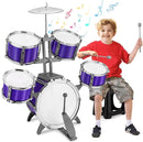 Kids Jazz Drum Set Rock Kit Toys for 3-7 Year Olds - 5 Piece Toddler Band Musical Instrument Educational Percussion Birthday Playset by TinyTreasures Baby Boutique