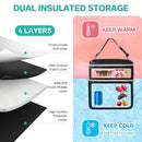 PIIOSER Breast Milk Storage Cooler Bag with Ice Pack, Fits 4 Baby Bottles Up to 5 Ounce, Small Insulated Breastmilk Cooler Travel Bag with Handle Buckle for Nursing & Working Mom Daycare (Black-XS) by TinyTreasures Baby Boutique