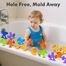 Cute Bear Suction Cup Toy Bath Toys for Kids Ages 4-8 No Hole Bathtub Sensory Toy Airplane Toys for Toddlers 1-3, Connect Build Create Baby Toys, 12 PCS by TinyTreasures Baby Boutique