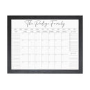 Personalized Dry Erase Wall Calendar with Custom To do list and Notes Organization Sections | Large Whiteboard Calendar (24" W x 18" H, Black Frame) by TinyTreasures Baby Boutique