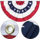 20 Pieces USA Pleated Fan Flag 1.5x3 FT American US Bunting Flag Patriotic Half Fan Banner Flag with Canvas Header and Brass Grommets for 4th of July Memorial Day Indoor Outdoor Decoration (20, 1.5x3 Feet) by GreenHaven Gardens