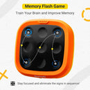 4-in-1 Handheld Tic Tac Toe Game Portable Electronic Board Games for Kids & Adults, Travel Fun & Memory Growth Gift, Orange by TinyTreasures Baby Boutique
