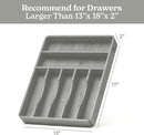 SMIRLY Silverware Drawer Organizer – Bamboo Kitchen Drawer Organizer, Adjustable Utensil Holder and Cutlery Tray, Drawer Dividers for Flatware and Kitchen Utensils by CozyNest Decor