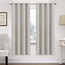 H.VERSAILTEX Premium Blackout Thermal Insulated Room Darkening Curtains for Bedroom/Living Room - Classic Grommet Top (2 Panels, Stone, 52 Inch by 72 Inch) by CozyNest Decor