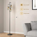 Oneach 68" Floor Lamps for Living Room, Stepless Dimmable Boho Floor Lamp with 3 Bulbs, Tall Farmhouse Industrial Corner Standing Tree Lamp for Bedroom, Office, Study Room, Dining Room, Black by CozyNest Decor