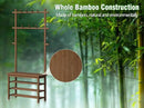 Bamboo Hall Tree with 13 Hook, 6-in-1 Entryway Bench with Coat Rack Freestanding, Coat Rack with Shoe Storage Bench Organizer for Mudroom, Bedroom, All-in-One Shoe Rack,Walnut by CozyNest Decor