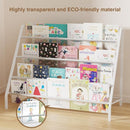 High-Transparent 4 Tier Kids Bookshelf, Sturdy Metal Large Size Book Rack Storage for Kids - Toddler Book Shelf Display for Nurasery, Kids Room, Deep Size Bookshelf Hold More Books by TinyTreasures Baby Boutique