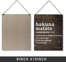 Qious Inspirational Gift Signs Hakuna Matata a Wonderful Phrase Meaning No Worries for the Rest of Your Days Wooden Hanging Sign Rustic Wall Art Home Decoration 10 x 8 Inches… by CozyNest Decor