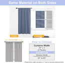 Simplebrand Ava Denim Blue Short Blackout Curtains for Bedroom 45 Inches Long 2 Panels Set, Solid Thermal Insulated, Energy Saving Window Treatment Curtains Blackout Drapes, W40 x L45 Inch, Denim Blue by TinyTreasures Baby Boutique