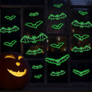 3 Sheets Glow in The Dark Halloween Skeleton Bat Decals Luminous Halloween Skeleton Bat Stickers Removable Bat Wall Decor Glowing Window Clings for Scary Halloween Theme Party Decorations by CozyNest Decor