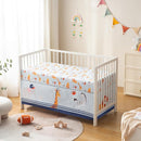 4 Piece Crib Bedding Set for Boys Girls, Infant Toddler Nursery Baby Bedding Sets Includes Cartoon Quilt, Fitted Crib Sheet, Crib Skirt and Plush Football Toy (MVP) by TinyTreasures Baby Boutique