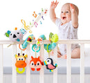 Jollybaby Crib Stroller Car Seat Toys for Baby 0-3-6-9-12 Months, Tummy Time Hanging Sensory Toys for Newborn with Music Box and Teether, Spiral Carseat Toy for Infant Boys Girls Gifts (Grey) by TinyTreasures Baby Boutique