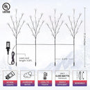 Brightown Snowflake Pathway Lights, 4 Packs Christmas Yard Lights, Small Christmas Tree with Lights, Christmas Lights Outdoor Yard Decorations, Blue and White by GreenHaven Gardens