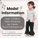 2 Pack Toddler Baby Girl Pants Flare Leggings Ribbed Knit Newborn Bell Bottoms Solid Ruffle Infant Pants for Girls by TinyTreasures Baby Boutique