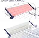 APEXCHASER Clothes Drying Rack, Foldable Gullwing Laundry Rack for Indoor Outdoor, 10pcs Clips with Bag, Collapsible Space-Saving Drying Rack for Clothes Towels Dolls, White by TinyTreasures Baby Boutique