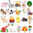 Brand Farm Animal Gel Clings Stickers for Kids, 21PCS Reusable Decals, Wall, Car, Window Decorations, Classroom, Home, Nursery, Party Supplies by CozyNest Decor