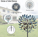 VEWOGARDEN Large Wind Spinners Outdoor, Metal Wind Sculptures & Spinners 360 Degrees Kinetic Wind Spinners for Yard and Garden 64 * 15.7 Inches by GreenHaven Gardens