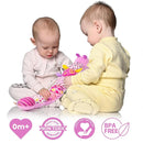 Infant Baby Musical Stuffed Animal Activity Soft Toys with Multi-Sensory Crinkle, Rattle and Textures for 0-3-6-12 Months Developmental Toys, Caterpillar, Purple by TinyTreasures Baby Boutique