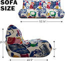 Big Bean Bag Chairs for Adults, 3 Seater Large Bean Bag Sofa, Fireside Chair Lazy Sofa Chair with High Density Comfortable Foam, Modern Bean Bag for Living Room, Bedroom, Office (Multicolor) by CozyNest Decor