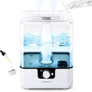 CHIVALZ 6L Humidifiers for Bedroom Large Room Home, Cool Mist Top Fill Humidifiers for Baby Nursery and Plants, 26dB Quiet, Nightlight, Up to 50 Hours, Oil Diffuser 1 Pack + 2 Mist Outlets White by TinyTreasures Baby Boutique