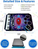 SUNLIN 2-in-1 Music Jam Mat, Music Learning Toy for Boys Girls 3-6, Drum Set + Piano Mat, Toddler Birthday Gift 3 4 5 6 Years, Record & Playback, Built-in Songs, 8 Instrument Sounds, Volume Control by TinyTreasures Baby Boutique