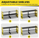 Power Tool Organizer Wall Mount with 8-Drill Holders-600Lbs Load Heavy Duty Metal 4-Layers Garage Storage and Organization Adjustable Battery Tools Rack Utility Racks Gifts for Men by GreenHaven Gardens