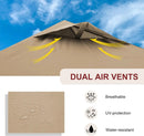 Outdoor Pop up Barbeque Grill Gazebo 8x5 with Carry Bag, Portable BBQ Canopy Tent with Handy Wired Shelf, Beige by GreenHaven Gardens