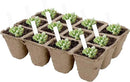 Jucoan 40 Pack Peat Pots Seed Starter Trays, 480 Cells Germination Seedling Pots, Organic Biodegradable Plant Germination Tray with 40 Plant Labels for Vegetable Flower, Herbs, Indoor Outdoor Garden by GreenHaven Gardens