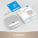 Portable White Noise Sound Machine - August SE160 - Calming, Ambient Sleep Therapy - 14 Soothing Sounds for Babies, Children, Adults - Sleep Aid with Timer - 60-Hour Battery - USB-C Charging - White by TinyTreasures Baby Boutique