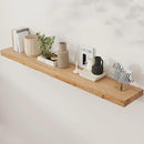 Axeman Floating Shelves for Wall, Rustic Elm Wood 56''W x 8" D Wall Shelf with Invisible Bracket, Large Long Wall Mounted Storage Shelves for Living Room, Bedroom, Kitchen, Bathroom Decor, Natural by CozyNest Decor