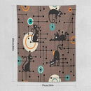 ICMOLYYENLO Boho Medieval Cat Tapestry, Abstract Atomic Starburst Geometric Aesthetic Art Wall Hanging For Bedroom Living Room Dormitory 50x60 Inches by CozyNest Decor