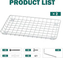EVERHANGER Garage Wall Shelves 12x18 Inch, Wall Mounted Storage Shelf, Metal Shelf Rack, Heavy-Duty Shelf Organizer 2 Pack, White by CozyNest Decor