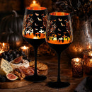Crystal Halloween Stemmed Wine Glasses - Set of 2 by The Wine Savant