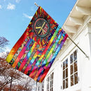 FLAGWIX Hippie Peace Flags, Summer Flag Decorations For Home, Outside, House Flag (30 x 40), Sunflower Hippie Decor House Flag, USA House Garden Flags, Premium Polyester, Decorative Outdoor Flags by GreenHaven Gardens