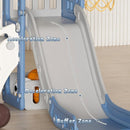 XJD 5 in 1 Toddler Slide, Kids Slide for Toddlers Age 1-3, Outdoor Indoor Playset for Toddlers with Basketball Hoop and Ball, Storage Space and Non-Slip Steps Telescope (Blue) by TinyTreasures Baby Boutique