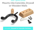 Bamboo Wood Guitar Wall Mount Hanger | Universal U-Shape Hook for Acoustic, Electric Guitar, Banjo & Bass by MobilevisionUS
