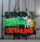 Auto Detailing Shop GLASS Neon Signs,GLASS Neon Light for Office Cafe Party Man Cave Neon Light Art Wall Lights 24 X 20 Inches by CozyNest Decor