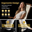 YZ HOME Rocking Chair Cushion, Set of Thicken Seat & Back Chair Cushions with Memory Foam, Non-Slip Chair Pad with Ties for for Indoor&Outdoor Rocker, Beige, 22x17x5/17x17x5 by CozyNest Decor