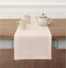 Solino Home Linen Pink Table Runner 48 Inches - 100% Pure Linen Small Table Runner 14 x 48 Inch Ideal for Dresser and Coffee Tables - Halloween - Fete by CozyNest Decor