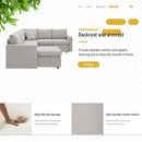 7 - Seater Sofa Bed, Large U - Shaped Modular Sectional Sofa, Oversized Pull - Out Sleeper with Storage for Living Room, Light Grey by CozyNest Decor