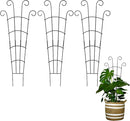 30 Inch Plant Trellis Indoor for Potted Plants 3 Pack Indoor Plant Trellis for Climbing Plants Stackable Houseplant Trellis Metal Garden Pot Trellis for Vine Ivy Support(30inch Black) by GreenHaven Gardens