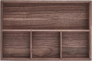 pandapark Wood Organizer Tray,Black Walnut,Desk & Drawer Storage Box (Walnut Master) by CozyNest Decor