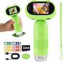 Microscope for Kids, Aurosports Kids Microscope Handheld, 1000X Pocket Miniscope Portable with Photo & Video - 2 Inch HD IPS Screen 32GB Digital Microscopes for Boys Girls Gifts by TinyTreasures Baby Boutique