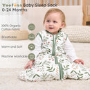 Yoofoss Baby Sleep Sack 6-12 Months, 1.5 Tog Baby Wearable Blanket with 2-Way Zipper, 100% Cotton Organic Fabric Winter Infant Sleeping Sack, Warm Soft Comfy by TinyTreasures Baby Boutique