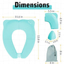 Maliton Travel Potty Seat for Toddler & Kid Travel, Portable Foldable Potty Seat with Storage Bag, Non-Slip Potty Training Toilet Seat Cover wth Splash Guard (Aqua Green) by TinyTreasures Baby Boutique